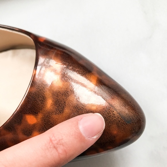 C. Wonder Tortoise Patent Leather Pointed Toe Flat - Picture 7 of 8